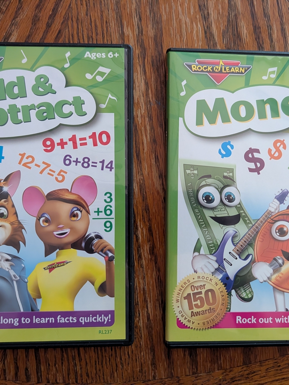 11 Rock 'N Learn Kids Math & Money Learning DVDs - Green
